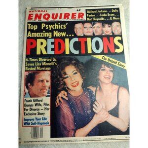 National Enquirer Magazine Oct 1984 Liza Minnelli Elizabeth Taylor Dolly Parton